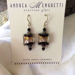 ANDREA MENGHETTI VENETIAN GLASS EARRINGS
